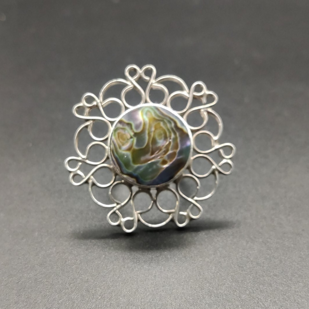Mexican Abalone Silver Ring😍💁🏻‍♀️